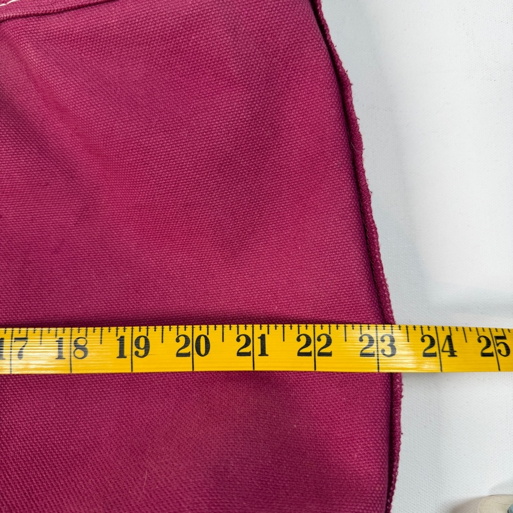 LL bean Boat And Tote Vintage Bag Large Color Block Monogram Canvas Fuchsia - Picture 13 of 16